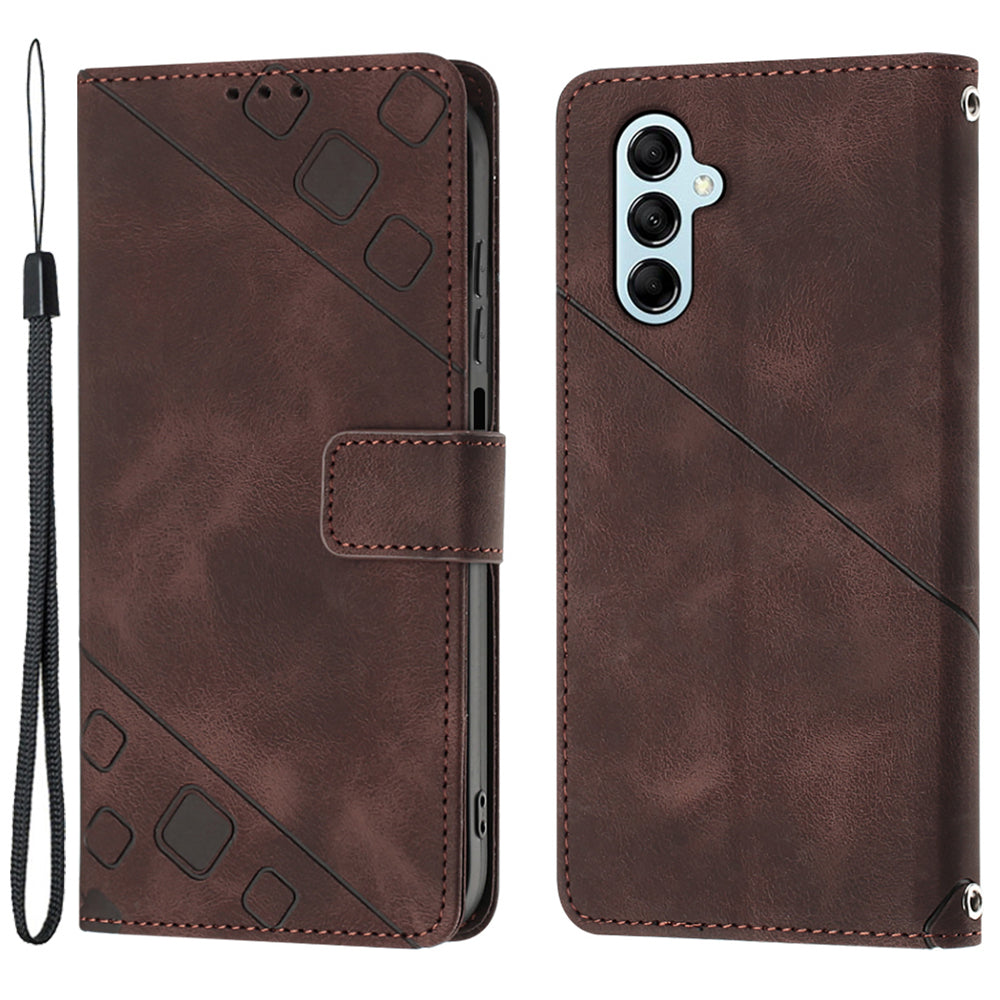 PT005 YB Imprinting Series-6 for Samsung Galaxy M14 5G Wallet Phone Case PU Leather Smartphone Stand Cover PT005 YB Imprinting Series-6 for Samsung Galaxy M14 5G Wallet Phone Case PU Leather Smartphone Stand Cover